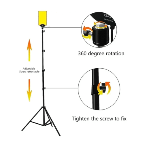 مشخصات فنی چراغ کمپینگ کانپکس مدل FR-21 COB/RF با سه پایه