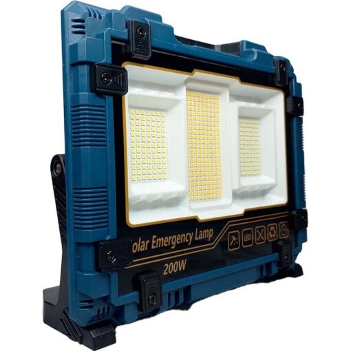 چراغ پروژکتور شارژی خورشیدی 200 وات مدل W8121-1